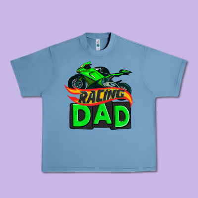 Racing Dad With Racing Motorcycle Urban Heavy Tee Designed By Adodesignshop