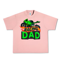 Salmon racing dad with racing motorcycle Urban Heavy Tee - AdoDesignShop