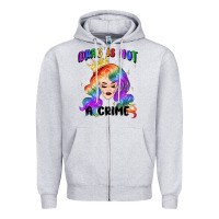 Heather Grey drag is not a crime fabulous drag queen Zipper Hoodie - MaliasSmallBusiness