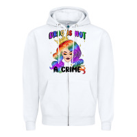 White drag is not a crime fabulous drag queen Zipper Hoodie - MaliasSmallBusiness