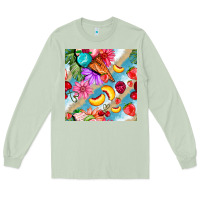 Matcha flowers ice cream fruit Long Sleeve Tee - BundleAndBundleShop
