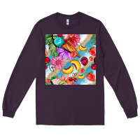 Plum flowers ice cream fruit Long Sleeve Tee - BundleAndBundleShop