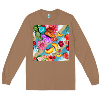 Toasted Coconut flowers ice cream fruit Long Sleeve Tee - BundleAndBundleShop