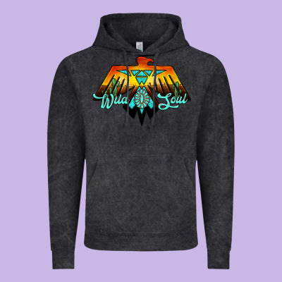 Thunderbird Wild Soul Vintage Hoodie Designed By Jahusdesignshop