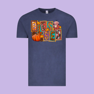 Blessed Thanksgiving Vintage Tee Designed By Fadigitalartstudio
