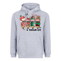Heather Grey teacher christmas Heavyweight Hoodie - MaliasSmallBusiness