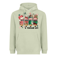 Matcha teacher christmas Heavyweight Hoodie - MaliasSmallBusiness