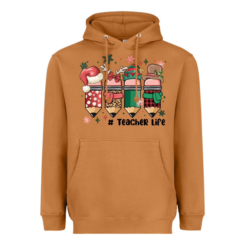 Teacher Christmas Heavyweight Hoodie by MaliasSmallBusiness | Teevron
