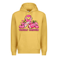 Antique Gold tackle cancer pumpkins football and ribbon breast cancer awareness Premium Hoodie - Jasminsmagicworld