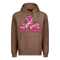 Chestnut tackle cancer pumpkins football and ribbon breast cancer awareness Premium Hoodie - Jasminsmagicworld