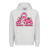 Dove Grey tackle cancer pumpkins football and ribbon breast cancer awareness Premium Hoodie - Jasminsmagicworld