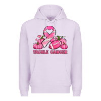 Lilac tackle cancer pumpkins football and ribbon breast cancer awareness Premium Hoodie - Jasminsmagicworld