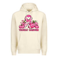 Sandshell tackle cancer pumpkins football and ribbon breast cancer awareness Premium Hoodie - Jasminsmagicworld