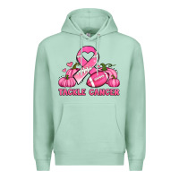 Seafoam tackle cancer pumpkins football and ribbon breast cancer awareness Premium Hoodie - Jasminsmagicworld