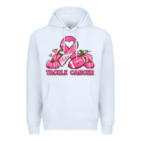 White tackle cancer pumpkins football and ribbon breast cancer awareness Premium Hoodie - Jasminsmagicworld