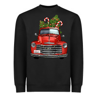 Black christmas trees truck Heavyweight Sweatshirt - FaDigitalArtStudio
