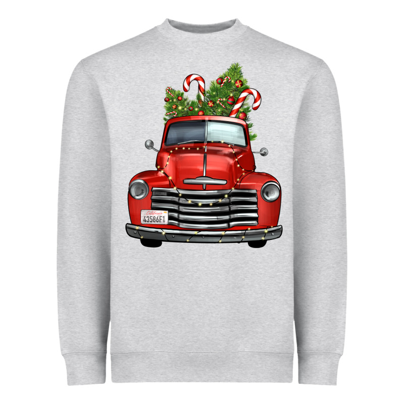 Christmas Trees Truck Heavyweight Sweatshirt by FaDigitalArtStudio | Teevron