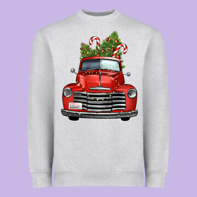 Christmas Trees Truck Heavyweight Sweatshirt Designed By Fadigitalartstudio