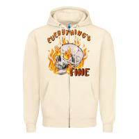 Sandshell everything's fine Zipper Hoodie - MaliasSmallBusiness