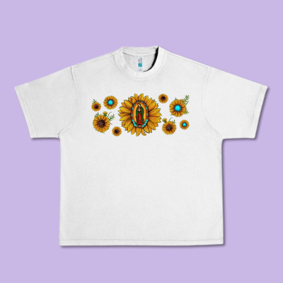 Sunflower Lady Of Guadalupe Urban Heavy Tee Designed By Jahusdesignshop