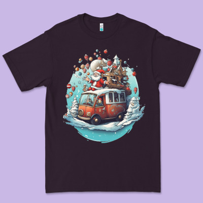 Happy Santa Premium Tee Designed By Unal Design