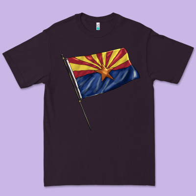 Arizona Flag Premium Tee Designed By Barkaloodesign