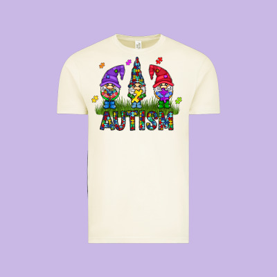 Autism Gnome Vintage Tee Designed By Cowhidedigitalart