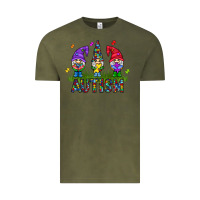 Vintage Olive autism Gnome Vintage Tee - CowhideDigitalArt
