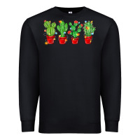 Black Christmas Cactuses Premium Sweatshirt - MaliasSmallBusiness