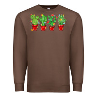 Chestnut Christmas Cactuses Premium Sweatshirt - MaliasSmallBusiness