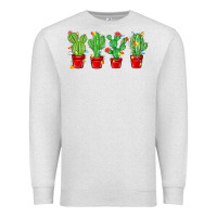 Oatmeal Heather Christmas Cactuses Premium Sweatshirt - MaliasSmallBusiness