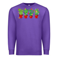 Purple Christmas Cactuses Premium Sweatshirt - MaliasSmallBusiness