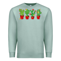 Seafoam Christmas Cactuses Premium Sweatshirt - MaliasSmallBusiness