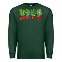 Sports Green Christmas Cactuses Premium Sweatshirt - MaliasSmallBusiness