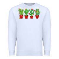 White Christmas Cactuses Premium Sweatshirt - MaliasSmallBusiness
