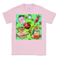 Bubblegum Pink school seamless pattern Classic Tee - BundleAndBundleShop