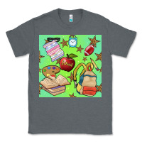 Charcoal Heather school seamless pattern Classic Tee - BundleAndBundleShop