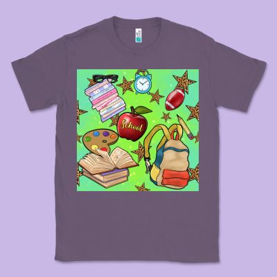 School Seamless Pattern Classic Tee Designed By Bundleandbundleshop
