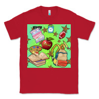 Red school seamless pattern Classic Tee - BundleAndBundleShop
