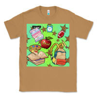 Toasted Coconut school seamless pattern Classic Tee - BundleAndBundleShop