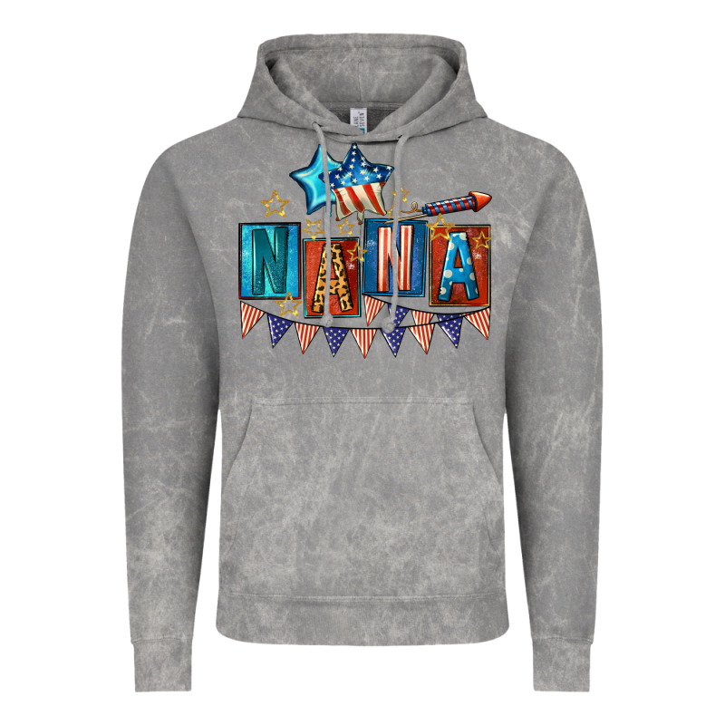 American Nana 4th Of July Vintage Hoodie by CowGirlArtShop | Teevron