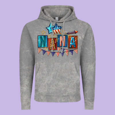 American Nana 4th Of July Vintage Hoodie Designed By Cowgirlartshop