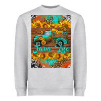 Heather Grey farm life and truck air freshener Heavyweight Sweatshirt - HRA Design Shop