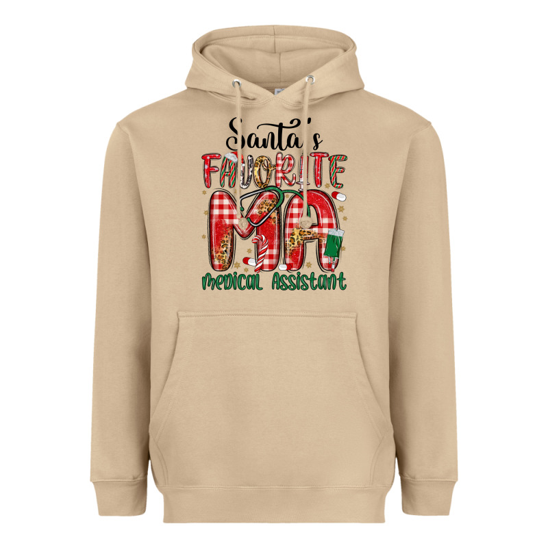 Santa Favorite Medical Assistant Heavyweight Hoodie by MaliasSmallBusiness | Teevron