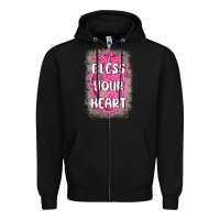 Black bless your heart Zipper Hoodie - MaliasSmallBusiness