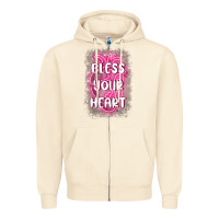 Sandshell bless your heart Zipper Hoodie - MaliasSmallBusiness