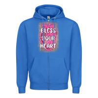 True Royal bless your heart Zipper Hoodie - MaliasSmallBusiness