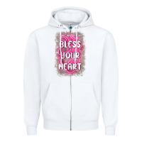 White bless your heart Zipper Hoodie - MaliasSmallBusiness