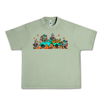 Oil Green fall cactus pumpkin truck Urban Heavy Tee - JahusDesignShop