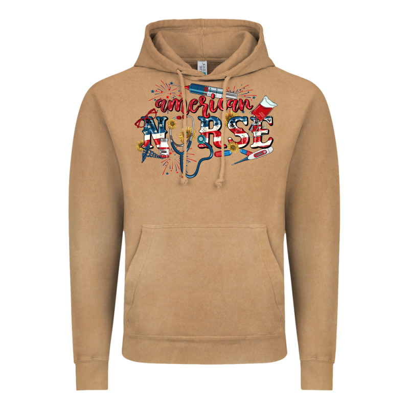 American Nurse 4th Of July Vintage Hoodie by CowGirlArtShop | Teevron